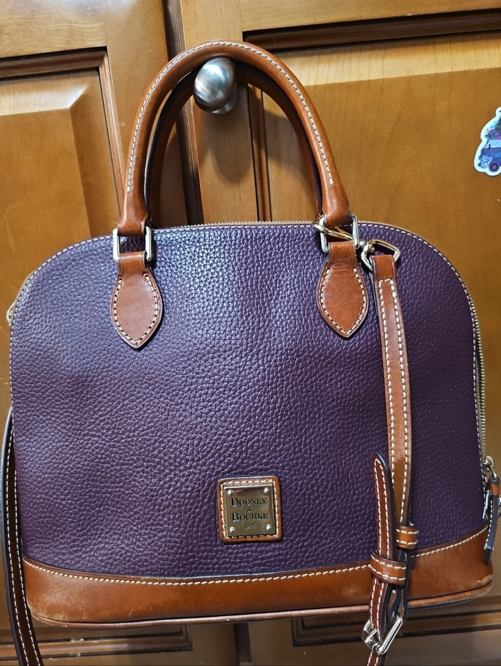 Dooney & Bourke Pebble Grain Zip Zip Satchel Bag - Picture 2 of 12